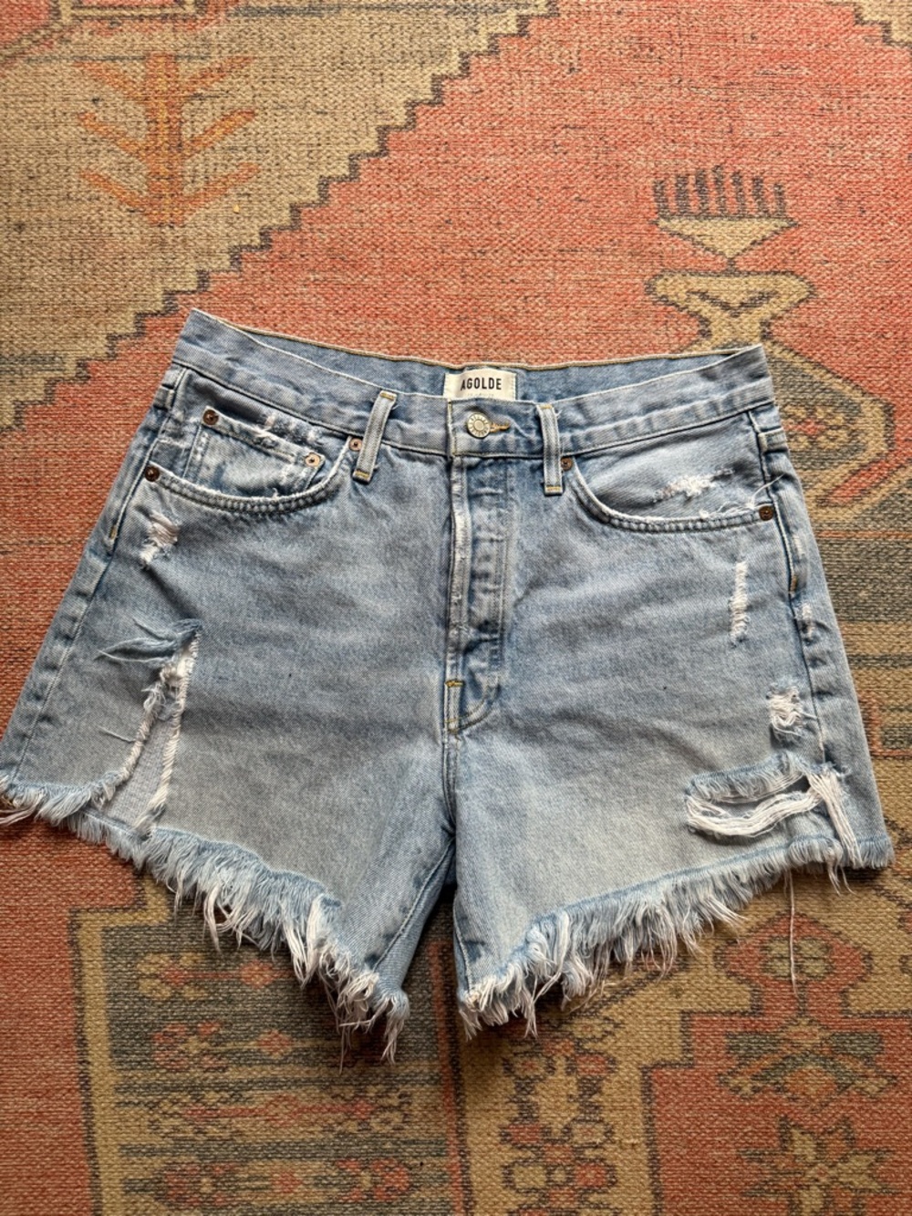 AGOLDE Parker Vintage Cut Off Denim Shorts